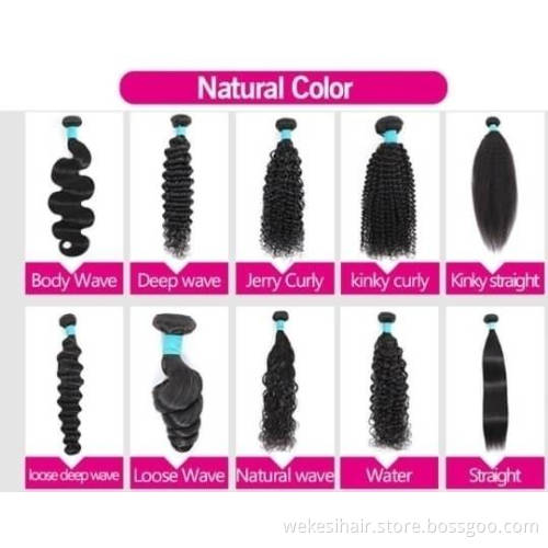 Brazilian Water Wave Human Hair Bundles With Closure Brazilian Wet And Wavy Hair  Bundles Human Hair